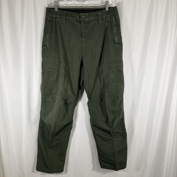 Vertx Tactical Pants Men's 34x32 Green Cargo Pockets Cotton Blend Trousers - Picture 1 of 13
